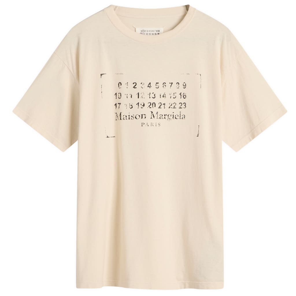 

Футболка с логотипом Maison Margiela, цвет butter