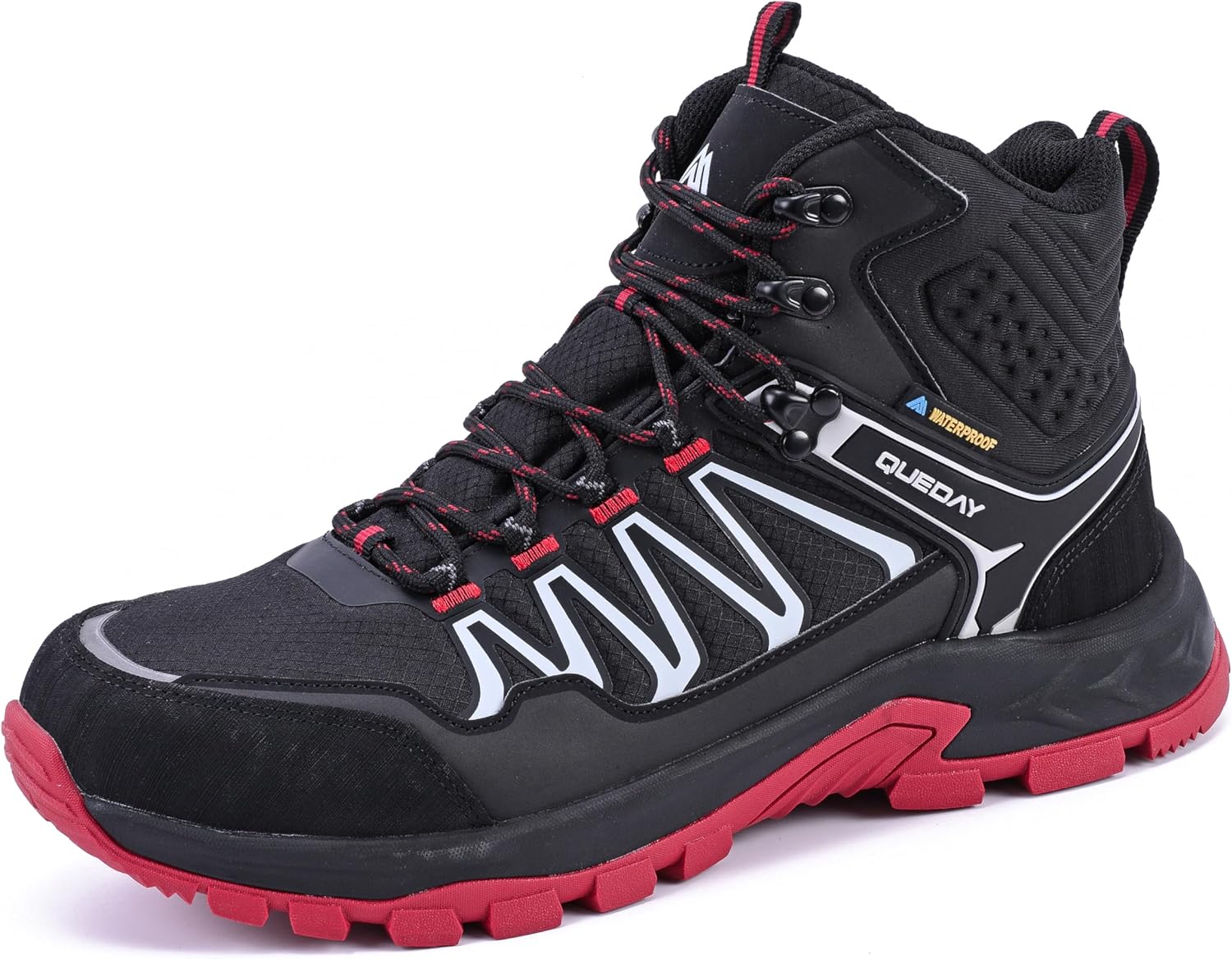 

Водонепроницаемые походные ботинки Queday для мужчин, легкие прогулочные кроссовки для ежедневных походов, треккинга, троп, кемпинга и скалолазания, черный