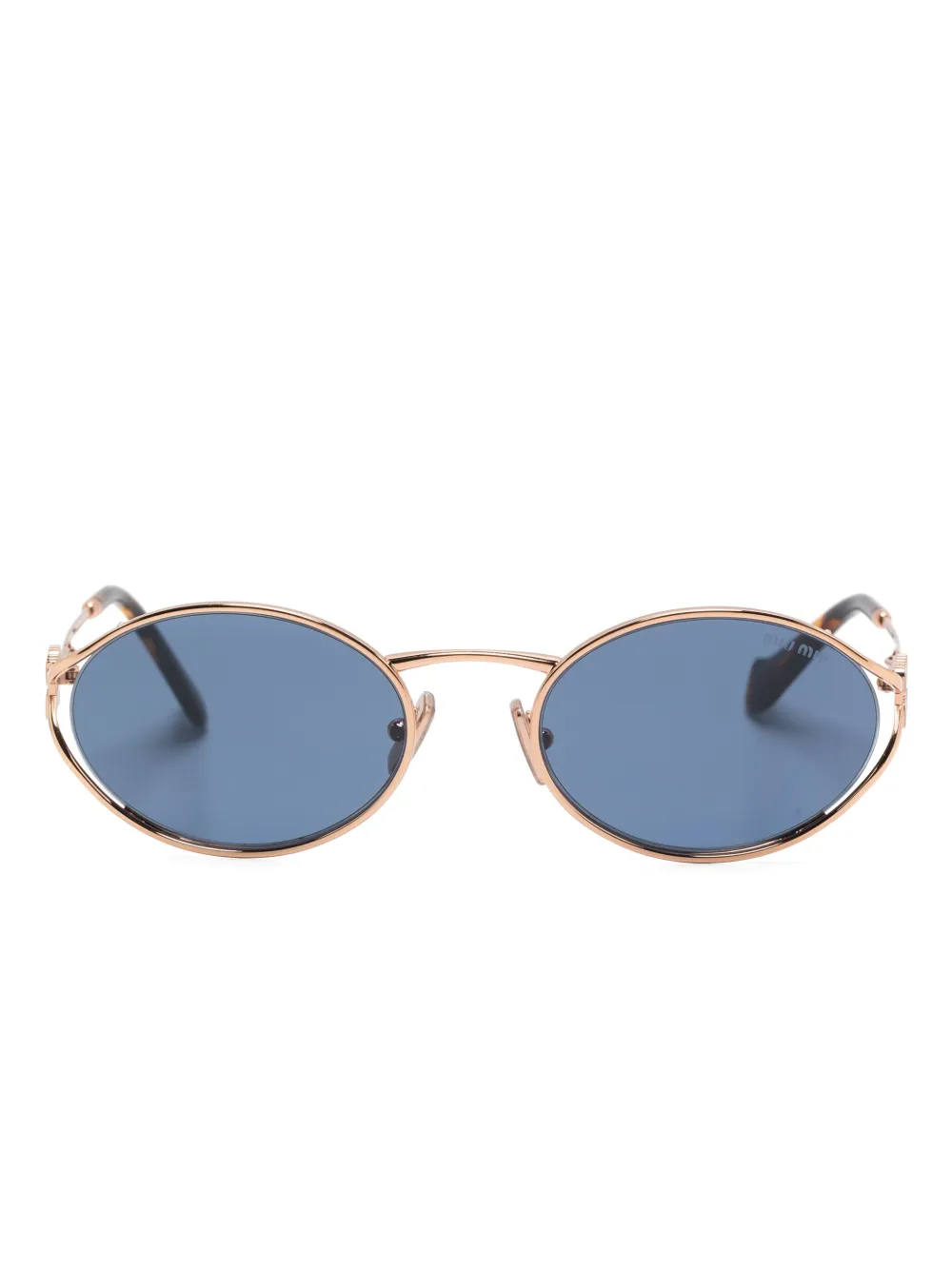 

Солнцезащитные очки в овальной оправе Miu Miu Eyewear, розовый