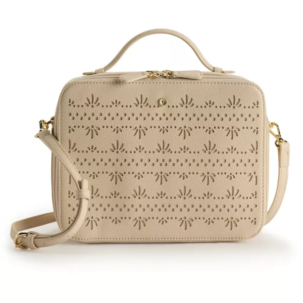 

Сумка-ланч-бокс Hallie через плечо Lc Lauren Conrad, цвет pink striped eyelet