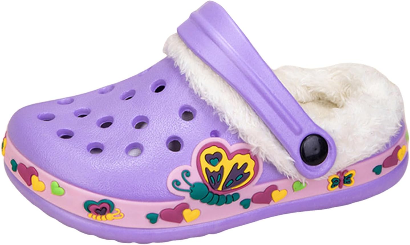 

Детские тапочки IWIHMIV для девочек и мальчиков, удобные, с нескользящей подошвой, для дома, с мягкой внутренней отделкой, плюшевые, для улицы и дома, фиолетовый