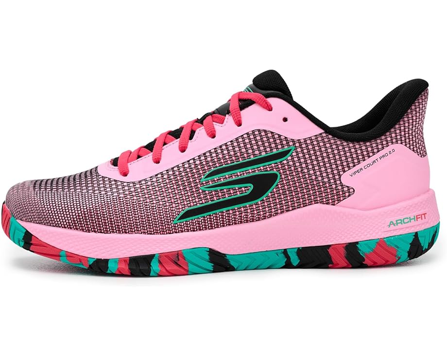 Мужские кроссовки SKECHERS Pickleball Viper Court Pro 2.0, Pink/Black — фото 4