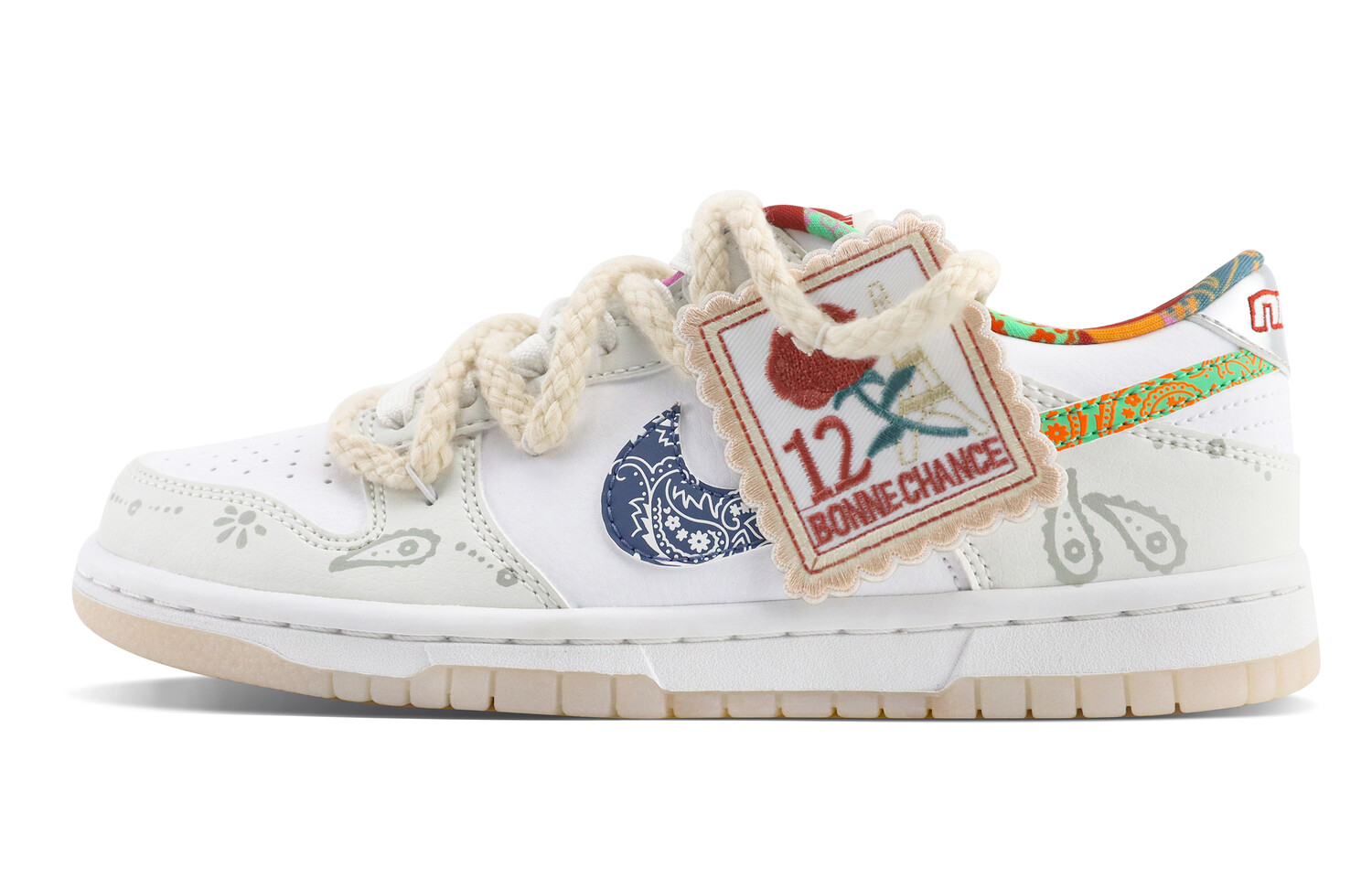 

Кроссовки Nike Dunk Skateboarding Shoes Women's Low-top White/white, белый/мультиколор