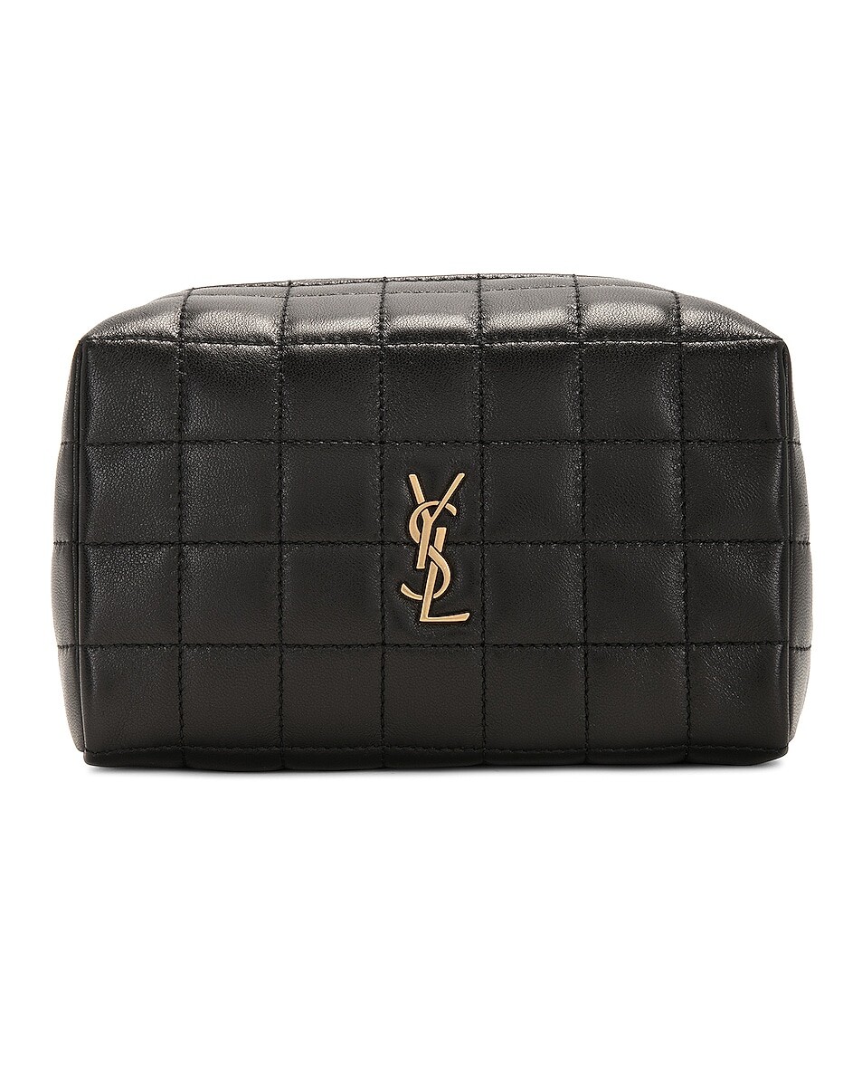 

Сумка Saint Laurent Small Cassandre Cosmetic Pouch, нуар