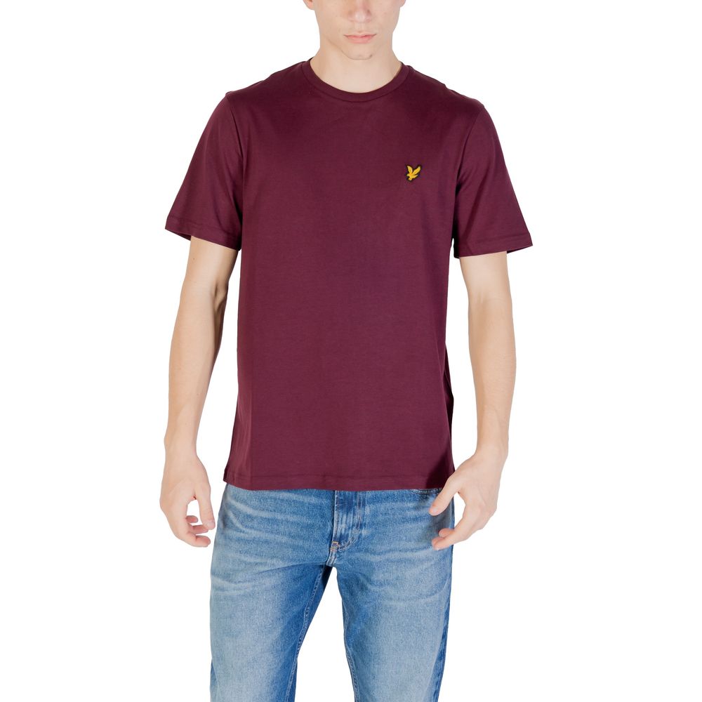 

Футболка бордового цвета из хлопка Lyle & Scott