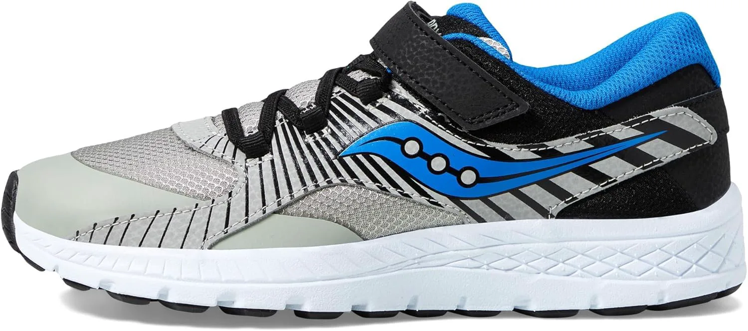 Кроссовки Saucony Unisex-Child Velocer a/C (маленький/большой ребенок), серый/черный/синий