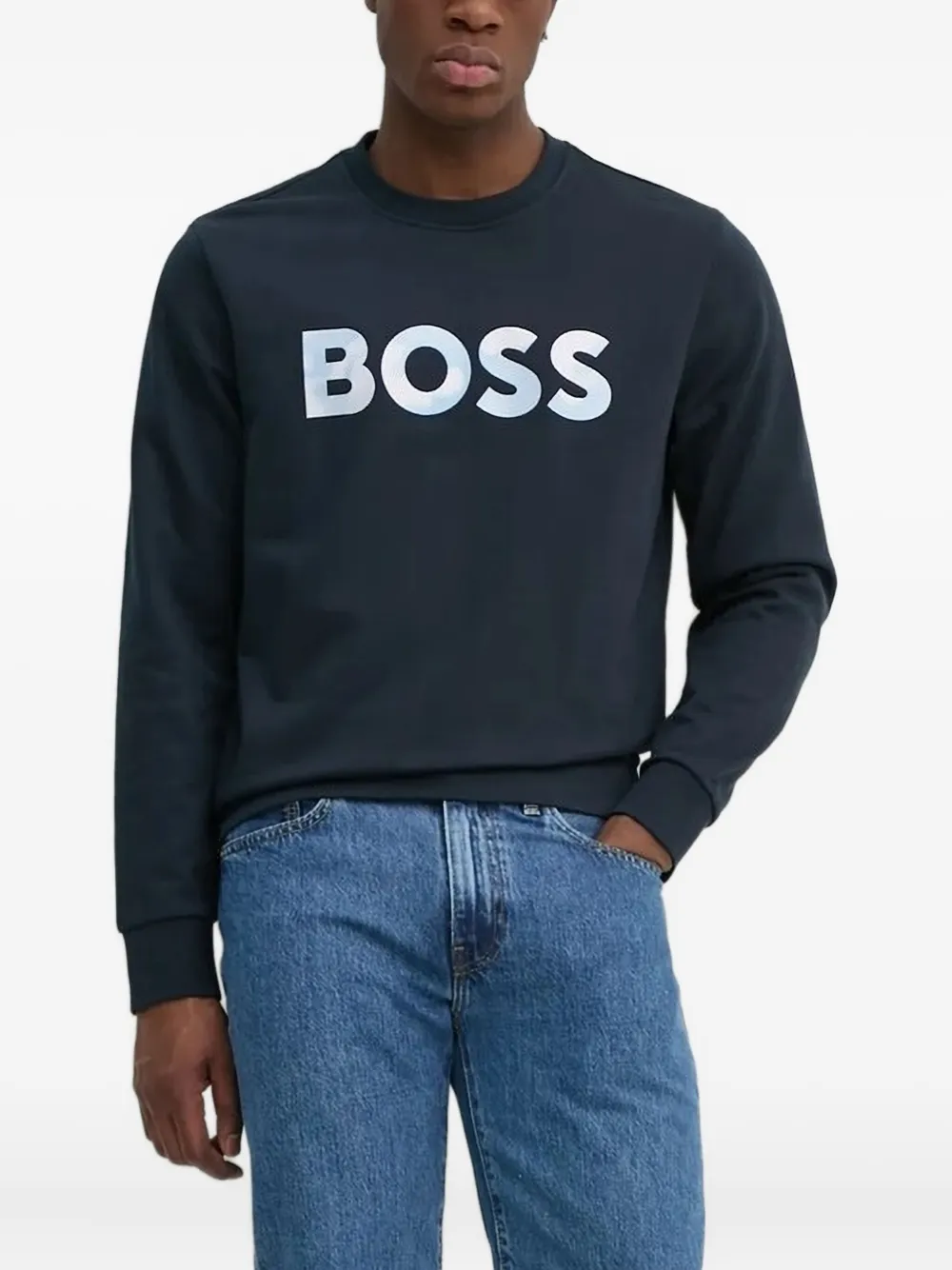 

Толстовка с логотипом BOSS, синий