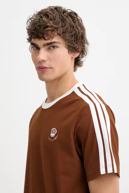Футболка хлопковая Coffee Cup Adidas, коричневый — фото 4
