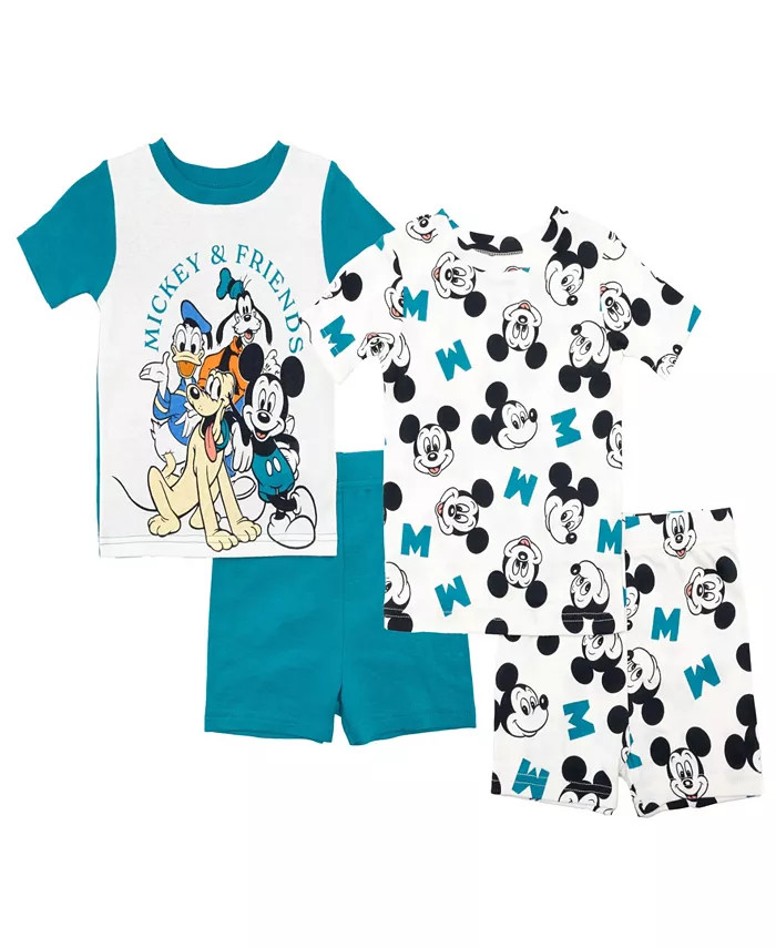 

Комплект пижамы для мальчиков с коротким рукавом, 4 предмета Mickey Mouse, мультиколор