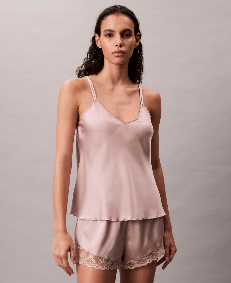 

Женская атласная майка с регулируемыми бретелями, модель QS7499 Calvin Klein, Cedar