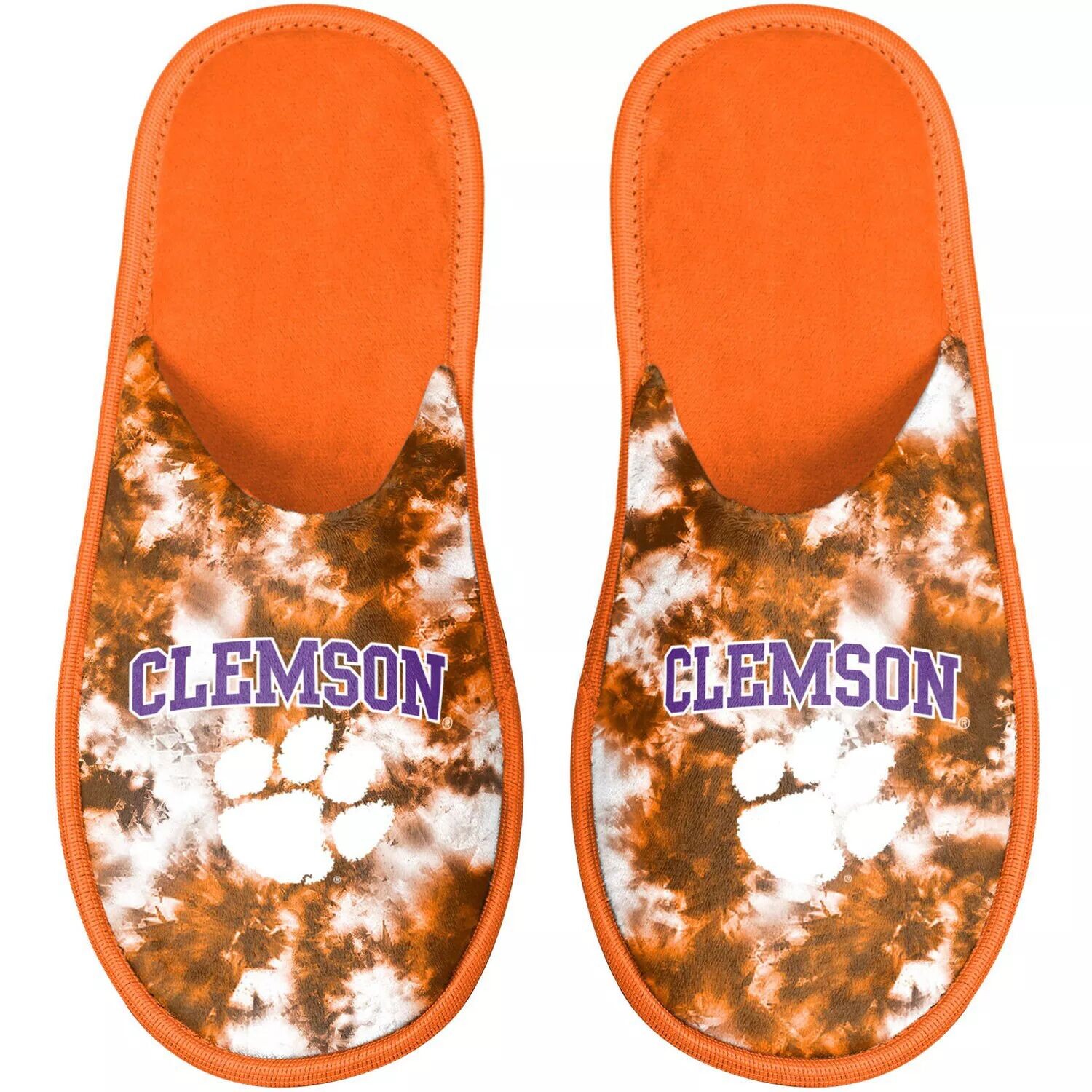Женские тапочки с логотипом FOCO Clemson Tigers