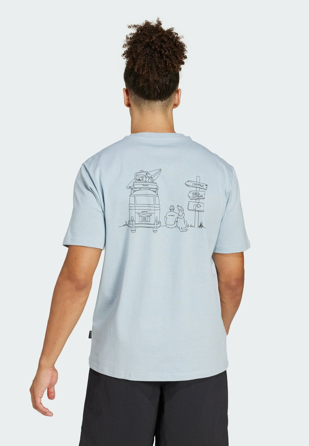 

Футболка с принтом POLYGIENE GRAPHIC Adidas Sportswear, синий