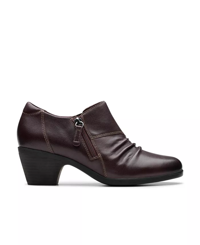 Ботинки женские Clarks Emily 2 Braley кожаные на блочном каблуке, коричневый — фото 2