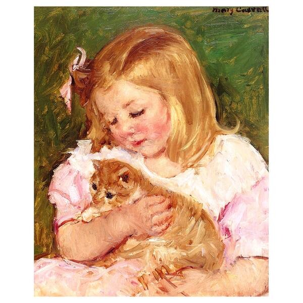 

Картина на холсте LegendArte Sara hält Eine Katze, многоцветный