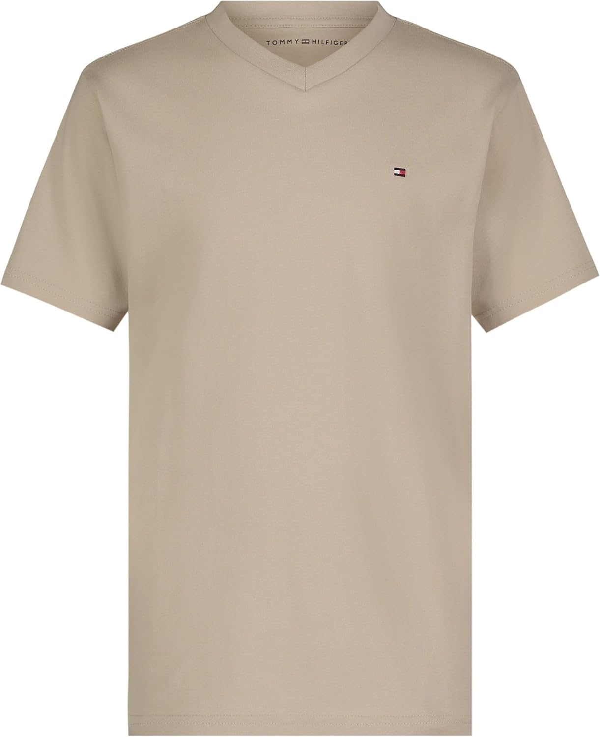 

Футболка Tommy Hilfiger Boys с коротким рукавом и V-образным вырезом, мягкая, удобная, свободного кроя, Sandalwood, Коричневый, Футболка Tommy Hilfiger Boys с коротким рукавом и V-образным вырезом, мягкая, удобная, свободного кроя, Sandalwood