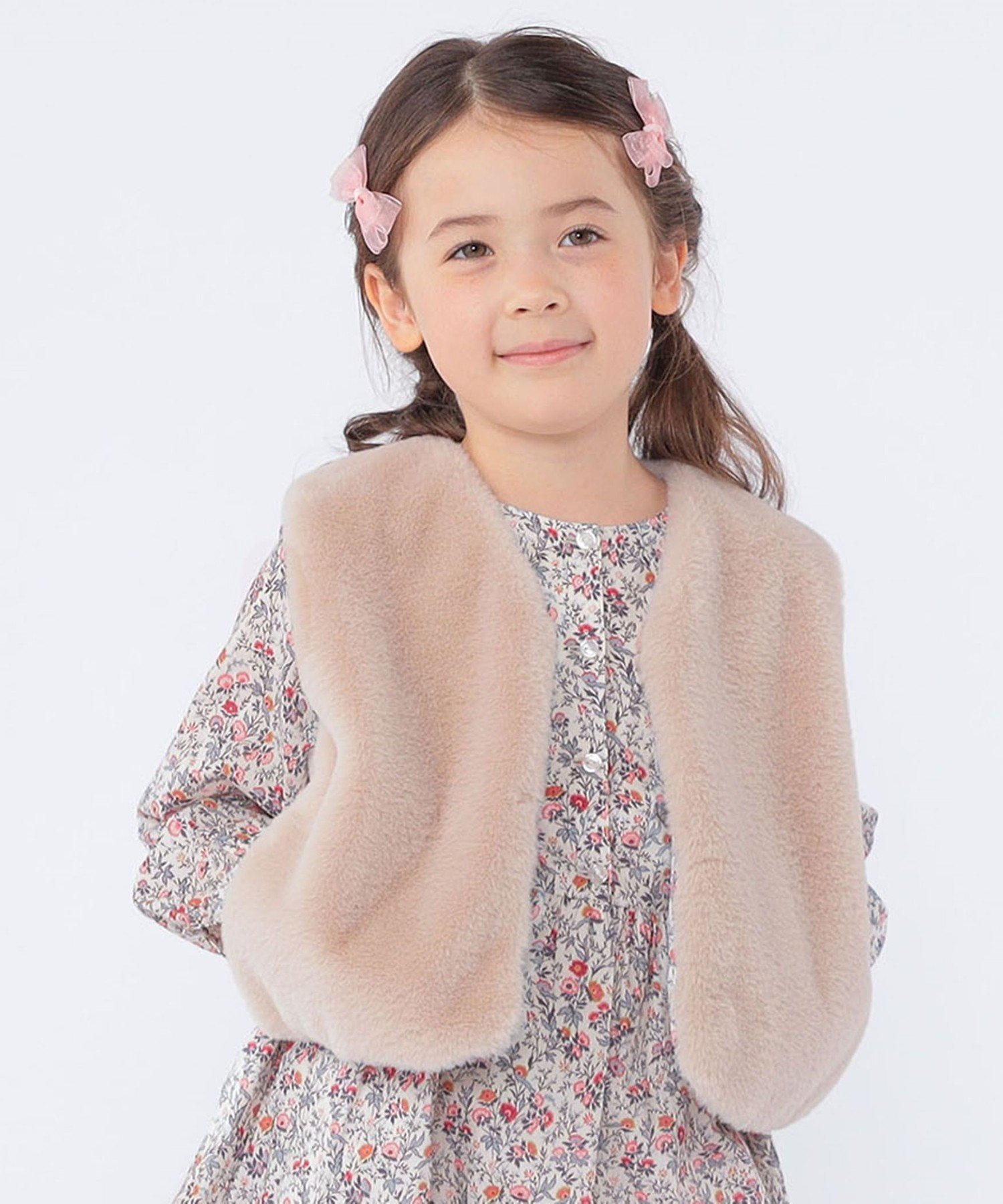 Детская футболка SHIPS: 100–140 см / Жилет Liberty из искусственного меха SHIPS KIDS, Beige