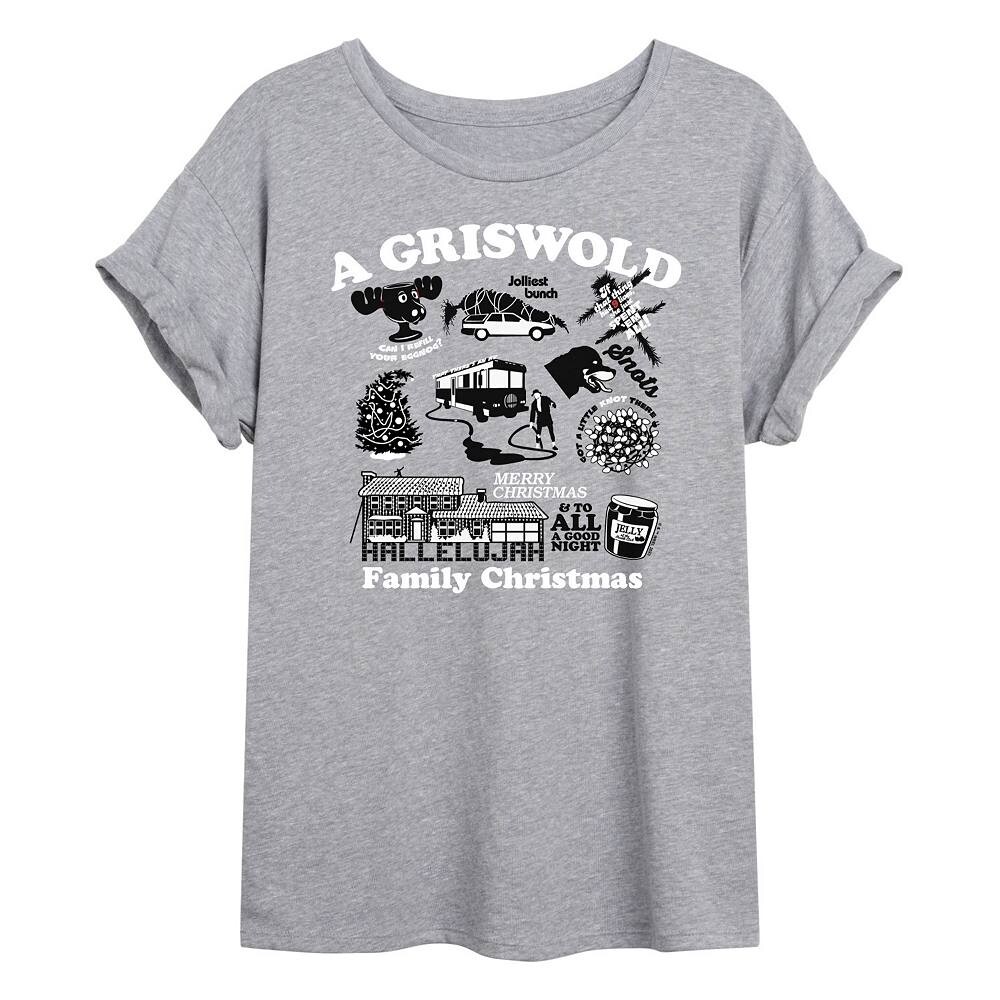 

Футболка с рисунком Griswold Item для юниоров «Рождественские каникулы» Licensed Character, цвет Heather Gray