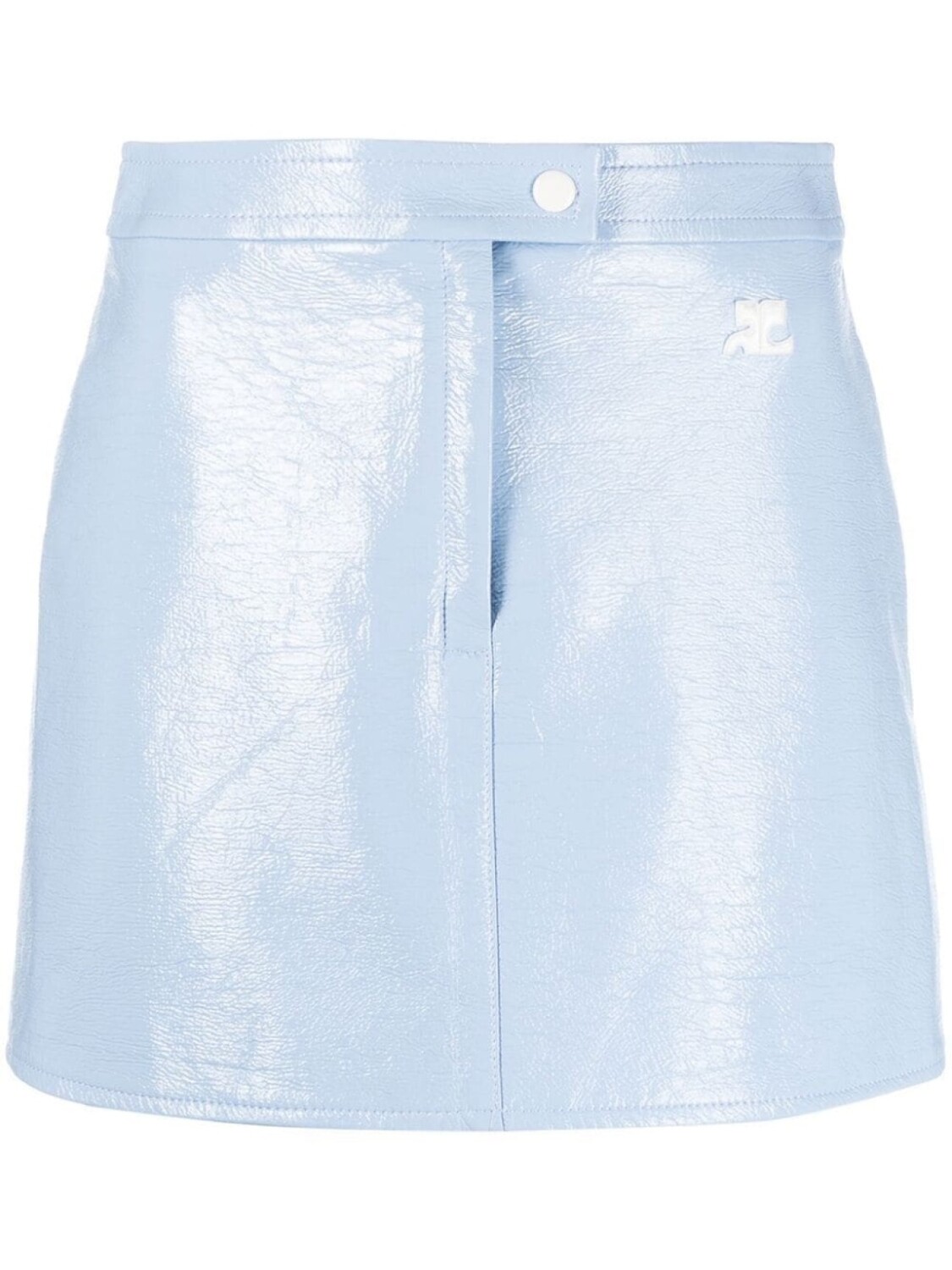

Courrèges юбка мини с вышитым логотипом, синий