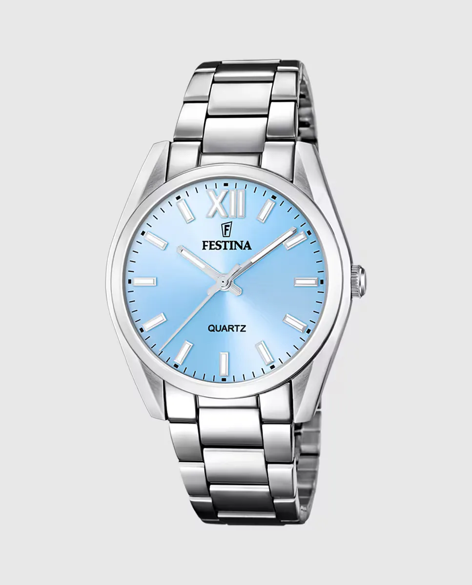 

F20622/3 Женские часы Boyfriend из серебряной стали Festina, серебряный