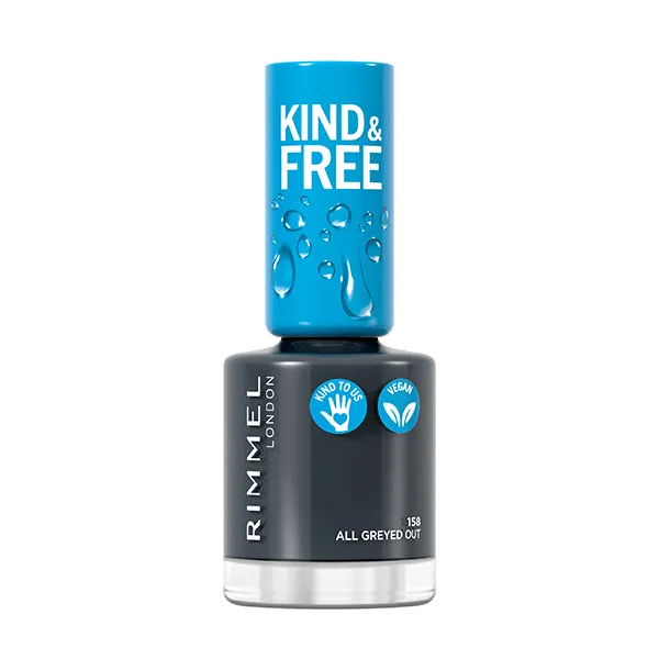 

Лак для ногтей Kind & Free Laca De Uñas Rimmel London, цвет all greyed out