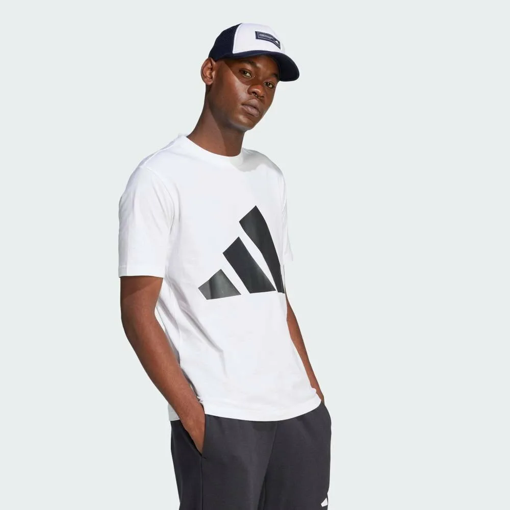 Футболка Essentials с большим логотипом и коротким рукавом Adidas, white — фото 3