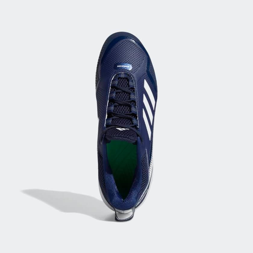 Мужские бейсбольные кроссовки Adidas Icon 7, белый/синий/темно-синий — фото 3