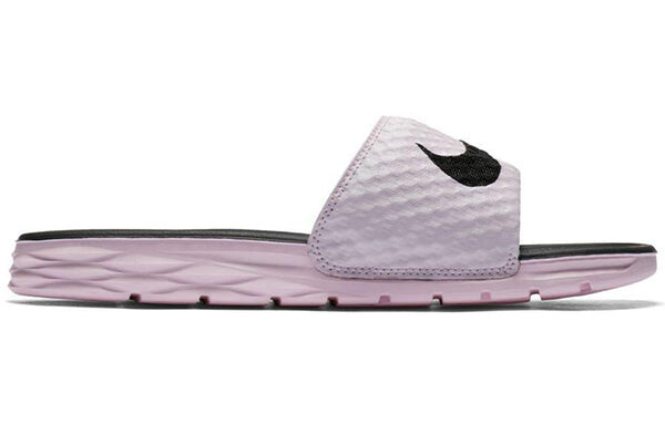 Тапочки benassi solarsoft 2 slide 'arctic pink black' Nike, розовый — фото 2