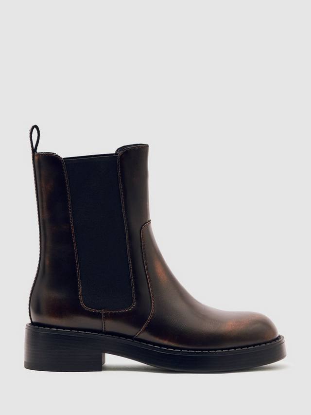 Кожаные ботинки Phoebe до щиколотки Reiss, Brown