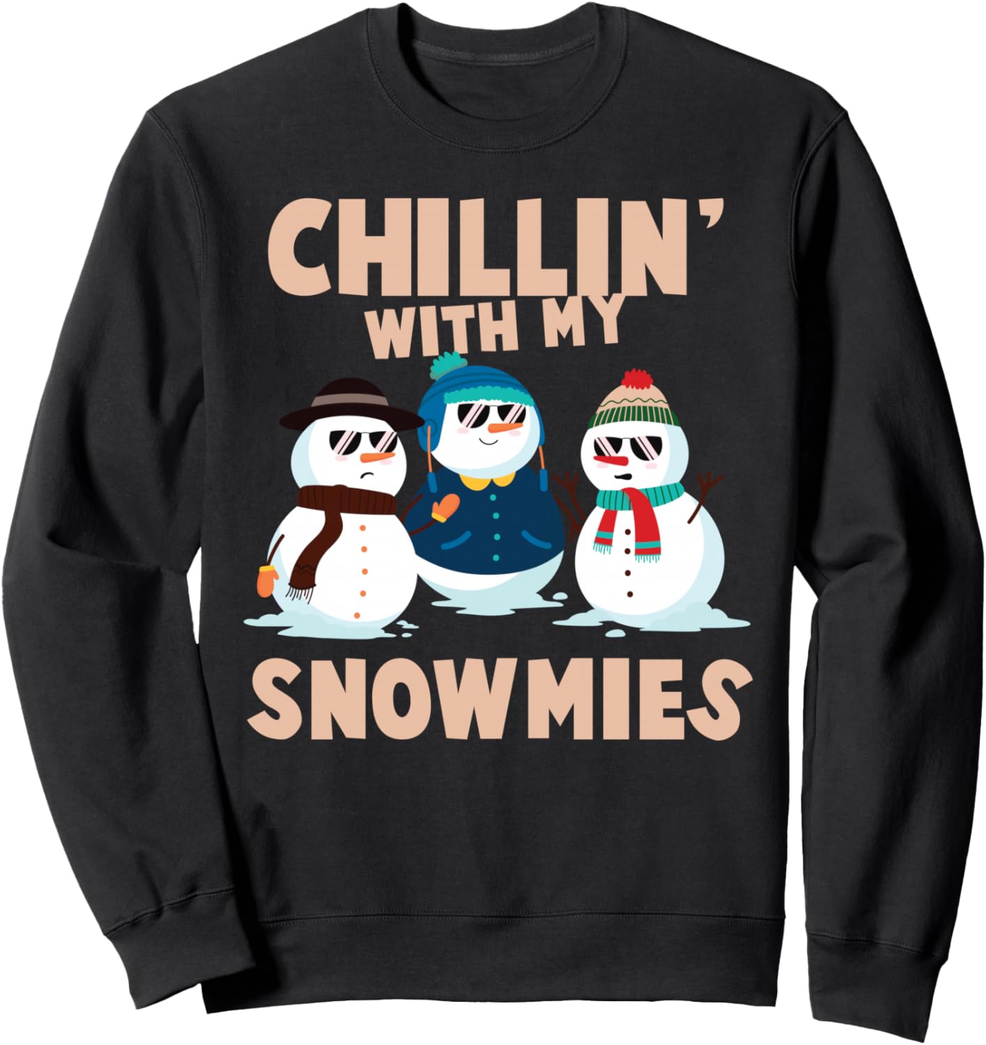 

Толстовка, Отдыхаю в толстовке со снеговиком Snowman Squad, черный