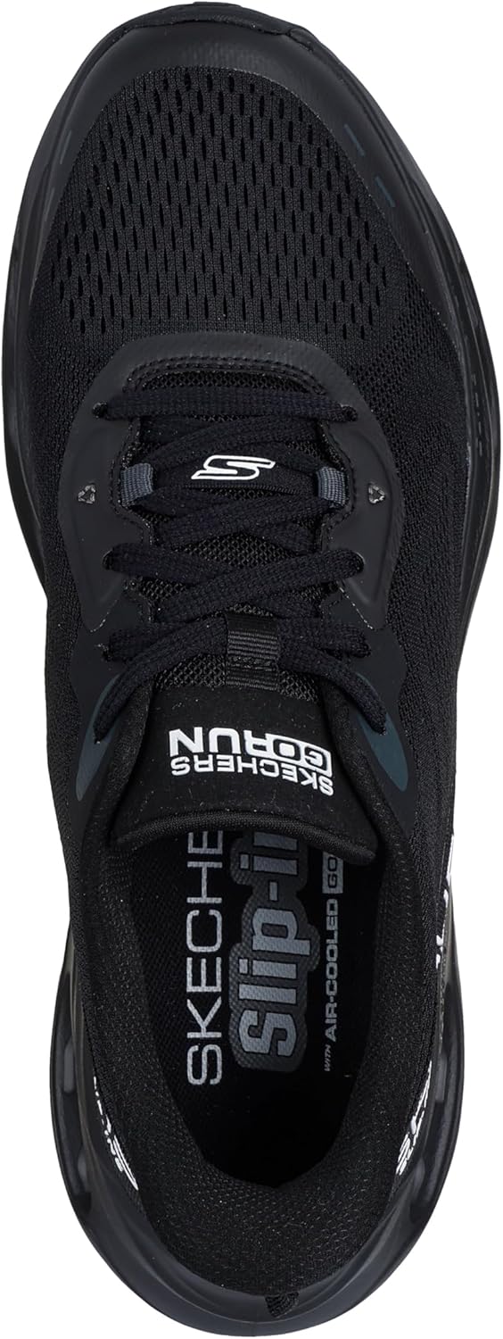 Мужские кроссовки Skechers Max Cushioning Glide Step с амортизацией, надевание без помощи рук, черный — фото 3