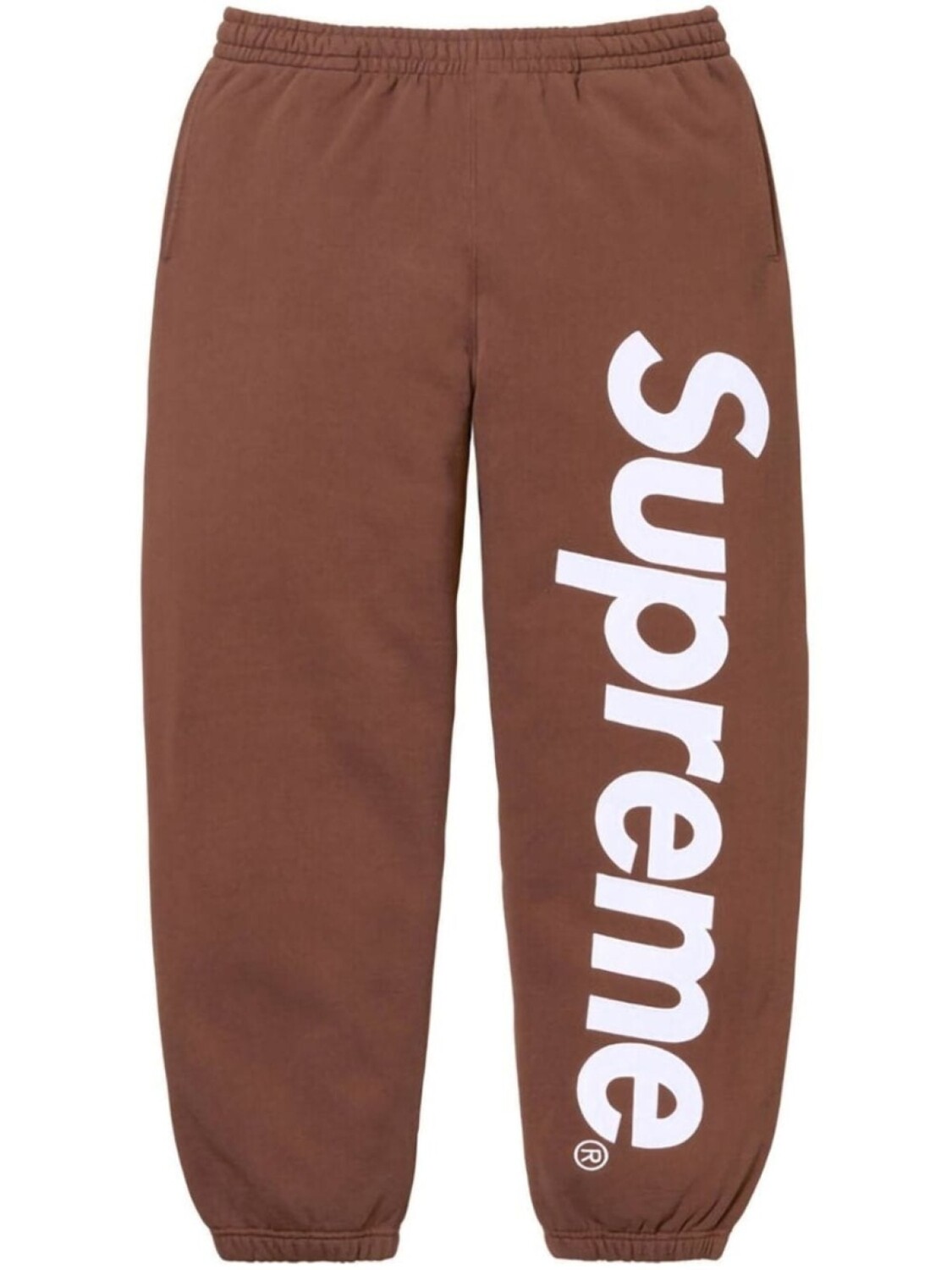 

Supreme спортивные брюки из хлопка с атласной аппликацией, коричневый