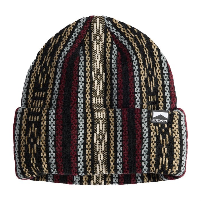 

Шапочка-Бини с пейзажем Autumn, Merlot