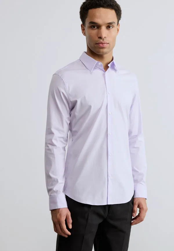 Однотонная эластичная приталенная рубашка Calvin Klein, Island Lilac