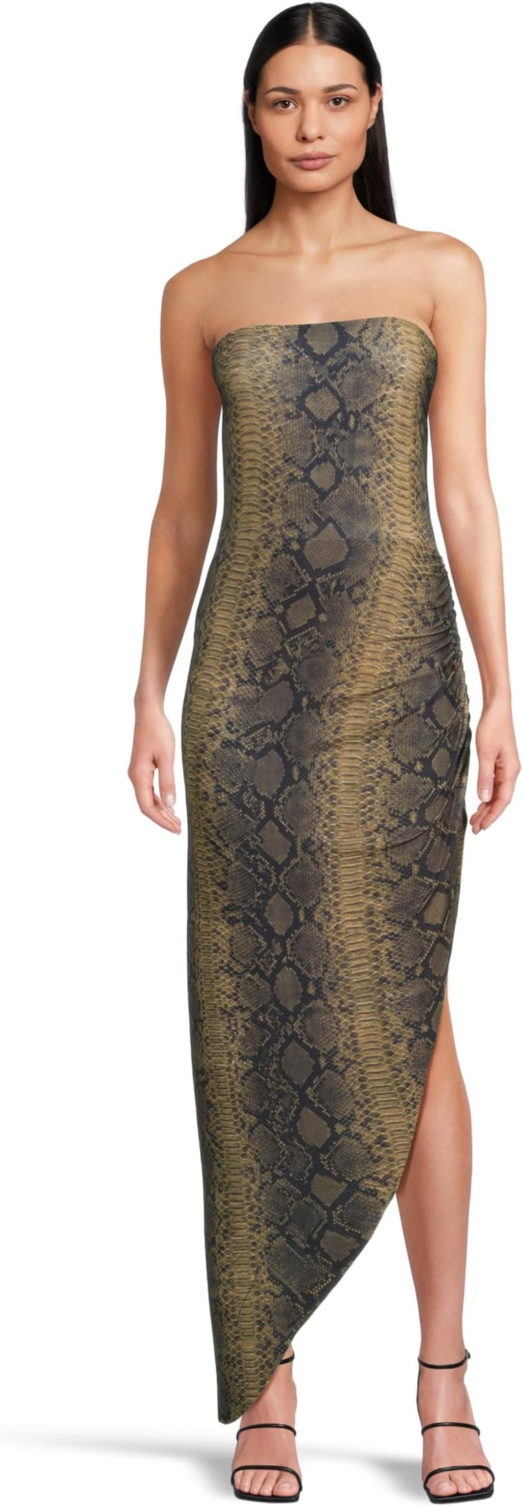 

Платье Norma Kamali Strapless Side Drape Gown, цвет Python