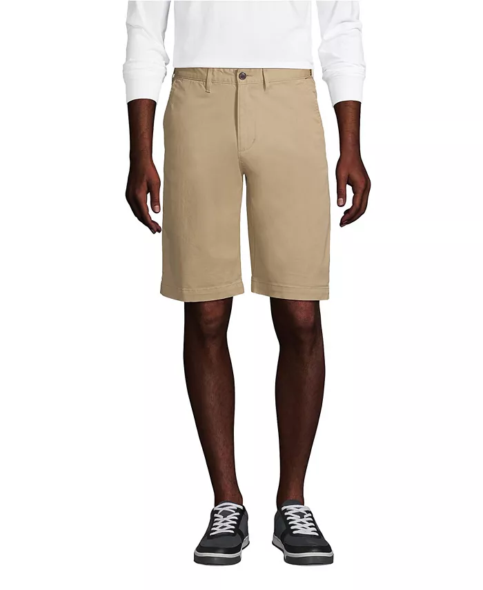 

Мужские эластичные шорты-чинос Comfort Waist длиной 11" Lands' End, коричневый/бежевый