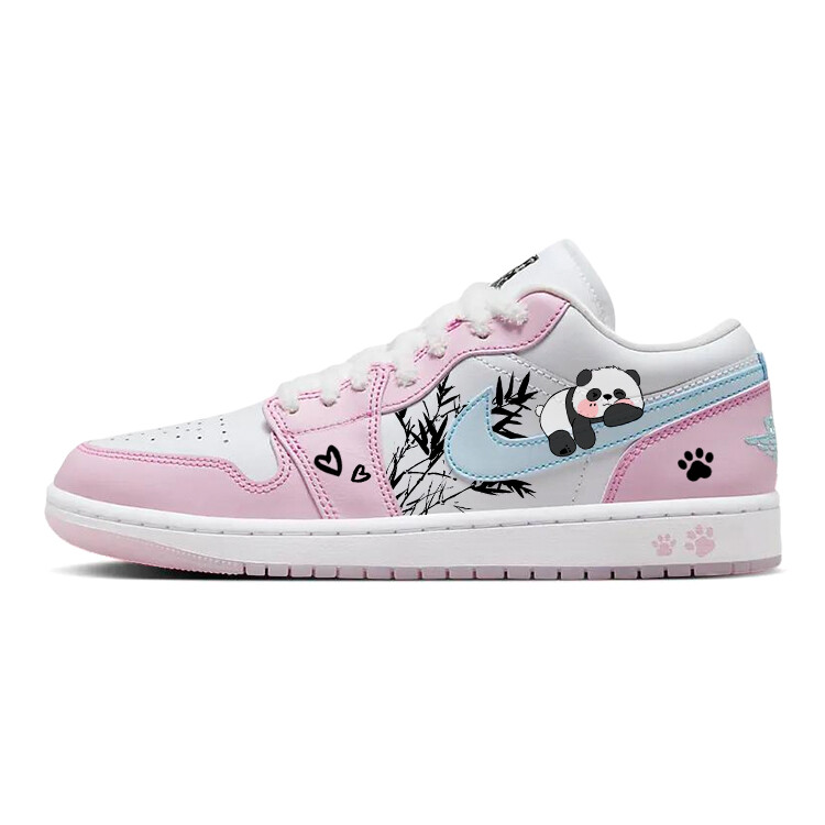 Кроссовки Air Jordan 1 Vintage Basketball Shoes Unisex Low-top Pink/White, розовый
