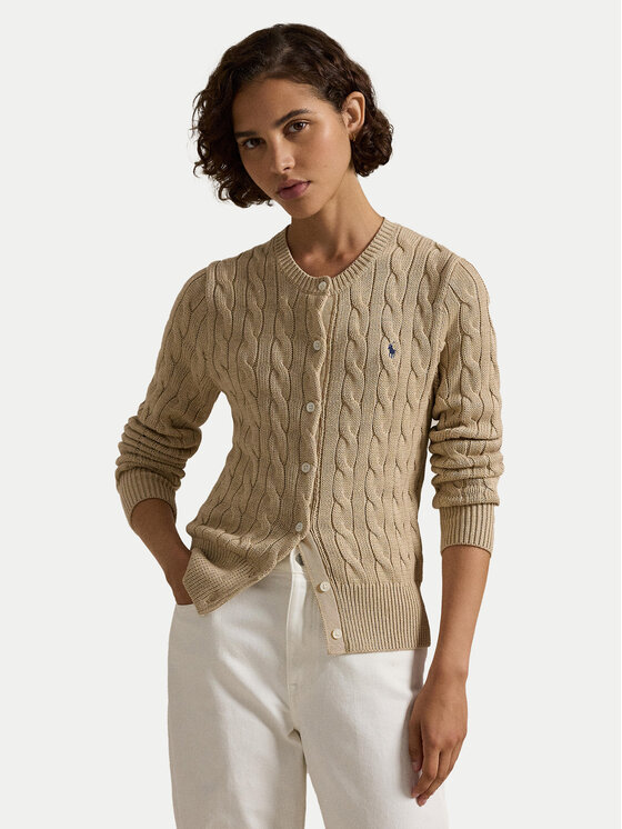 

Облегающий кардиган 211891643021 Polo Ralph Lauren, бежевый