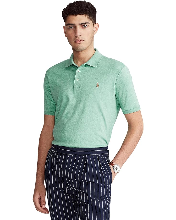 

Поло Polo Ralph Lauren Custom Slim Fit Soft Cotton, цвет Resort Green Heather