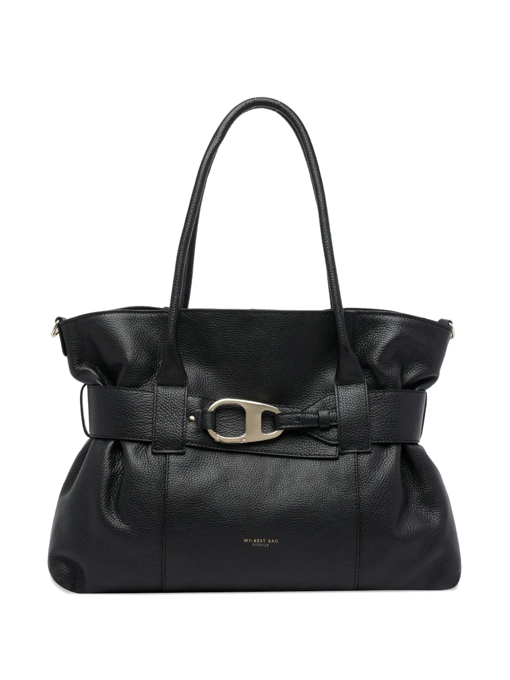 

Кожаная сумка на плечо с логотипом My Best Bag, черный