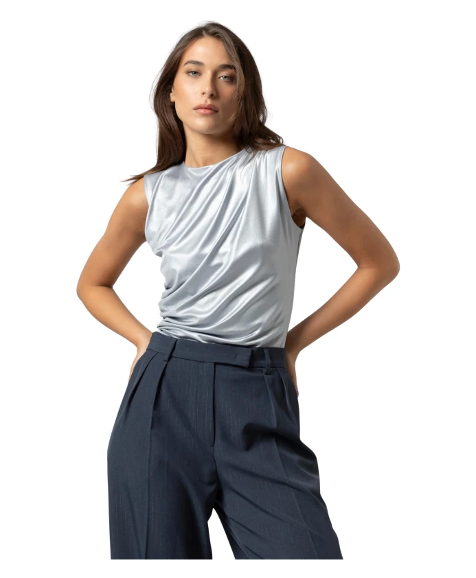 

Вечерний топ без бретелей с широкими плечами Kocca, серый