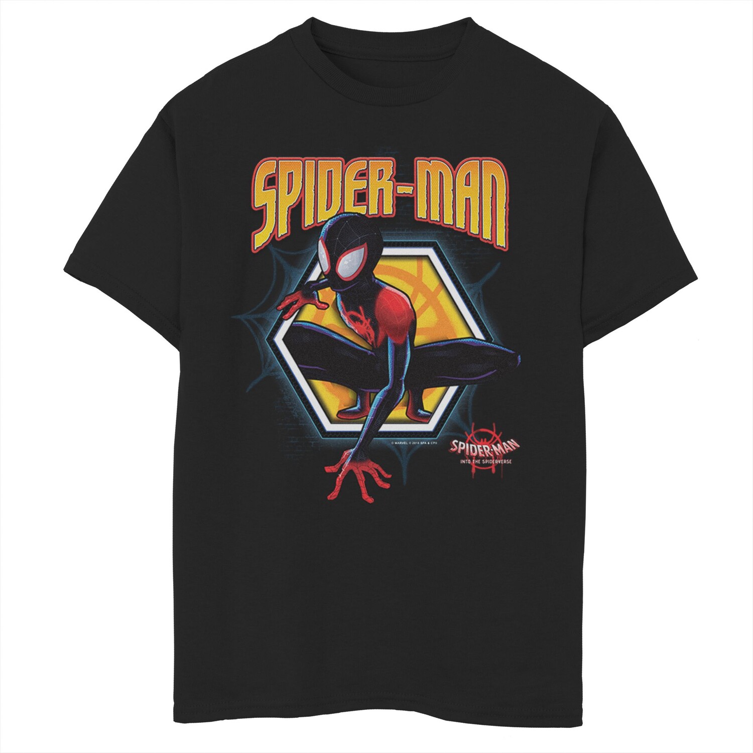 

Футболка с рисунком Golden Miles для мальчиков 8–20 лет Marvel Spider-Verse Licensed Character