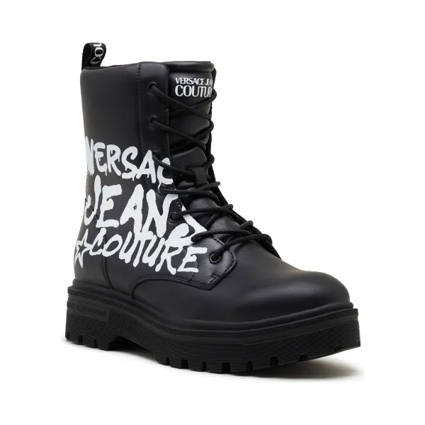 

Кожаные высокие туфли Versace, черный