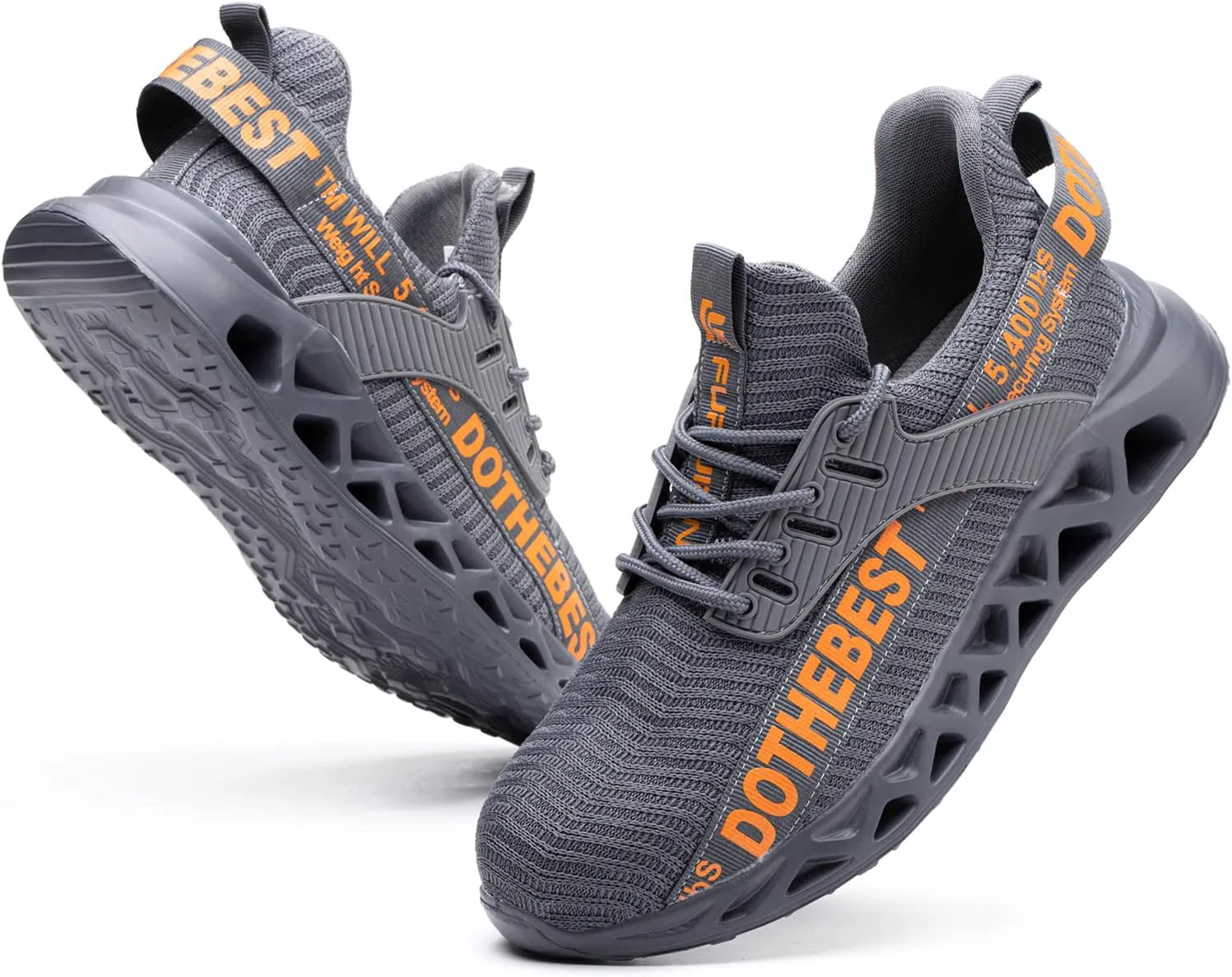 

Кроссовки с металлическим носком Furuian для мужчин и женщин, легкие безопасные обувь, удобные, противопрокольные, без шнурков, неразрушимые рабочие ботинки, серый