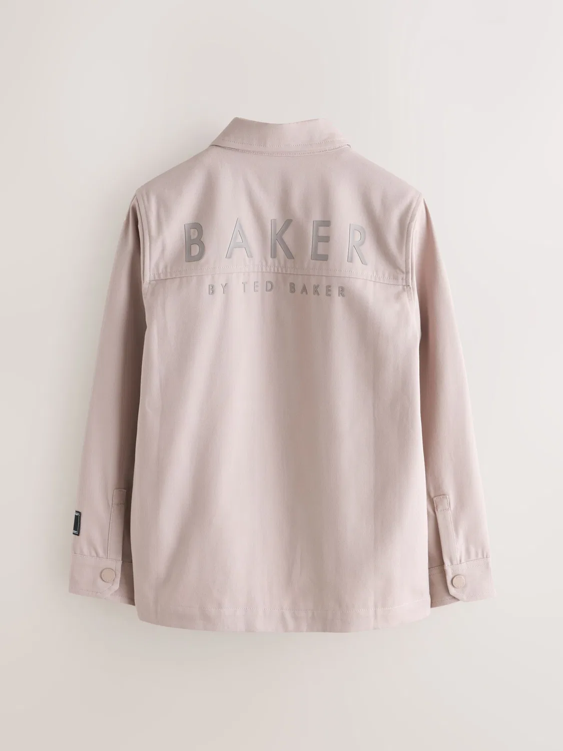 Рубашка Baker by Ted Baker прямого кроя на пуговицах, бежевого и белого цвета — фото 2