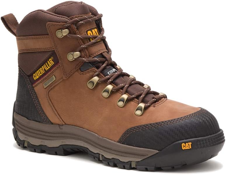 Мужские и строительные ботинки Cat Footwear Munising 6 WP CT, коричневый — фото 2