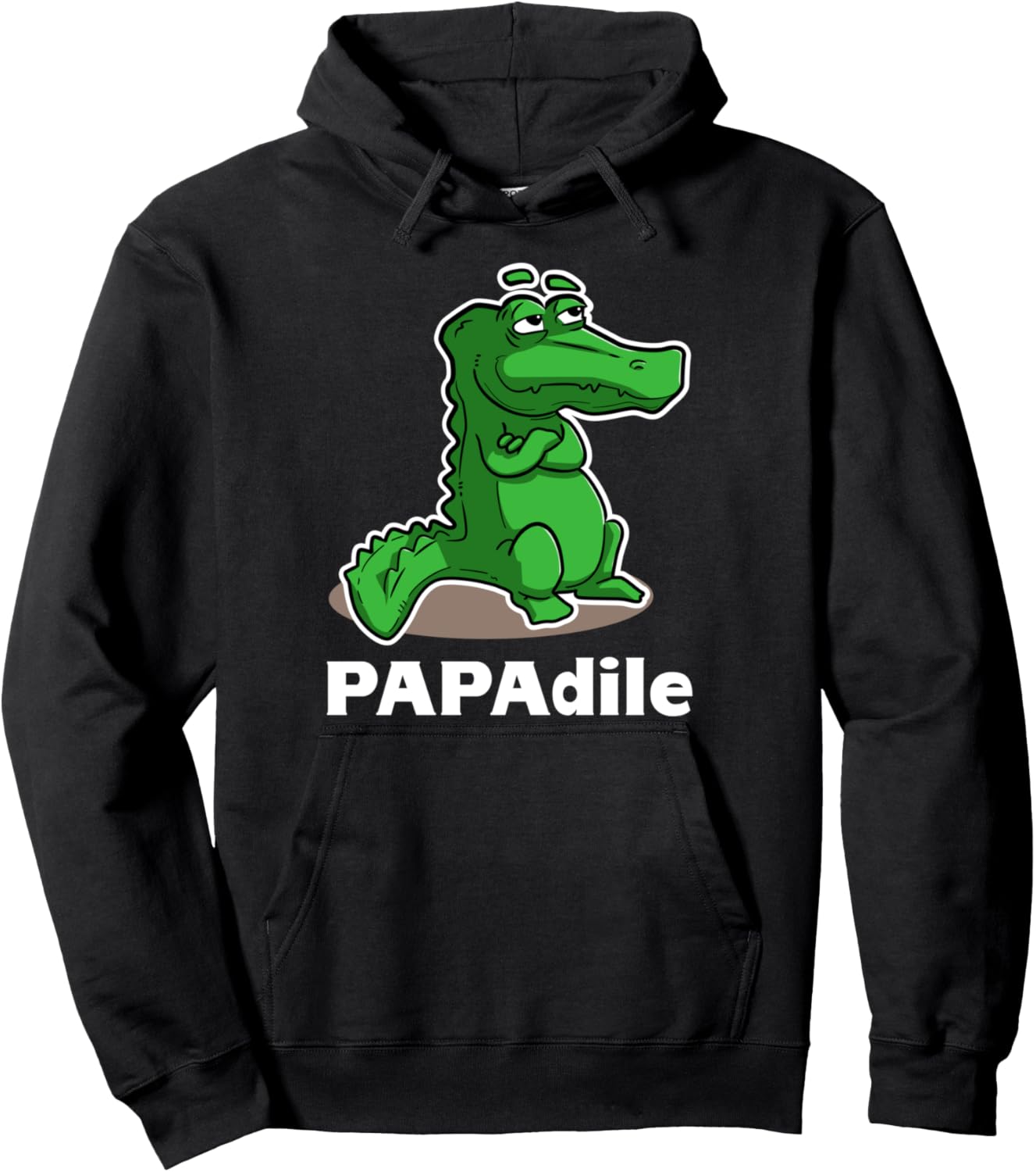 

Толстовка PAPAdile Crocodile Dad Father's Day Funny Pun Hoodie Funny Crocodile Dad Products, черный