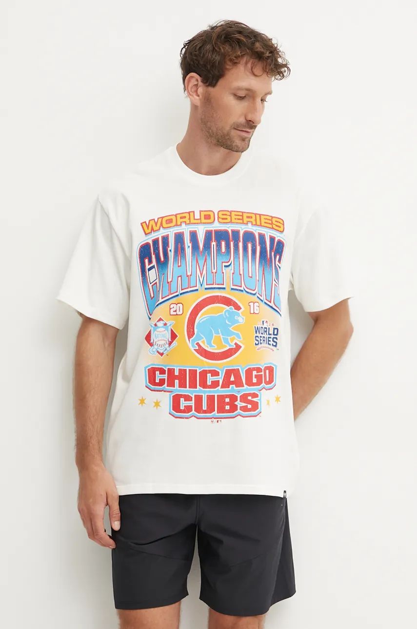 

Хлопковая футболка бренда 47 MLB Chicago Cubs 47 Brand, бежевый