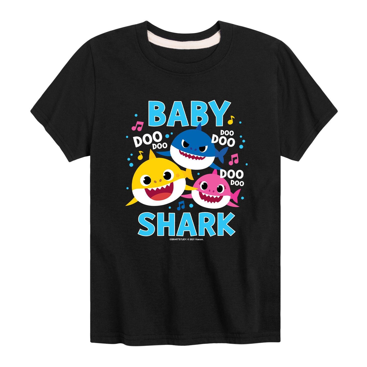 

Футболка Baby Shark Family Doo Doo для мальчиков 8–20 лет с рисунком Baby Shark, черный