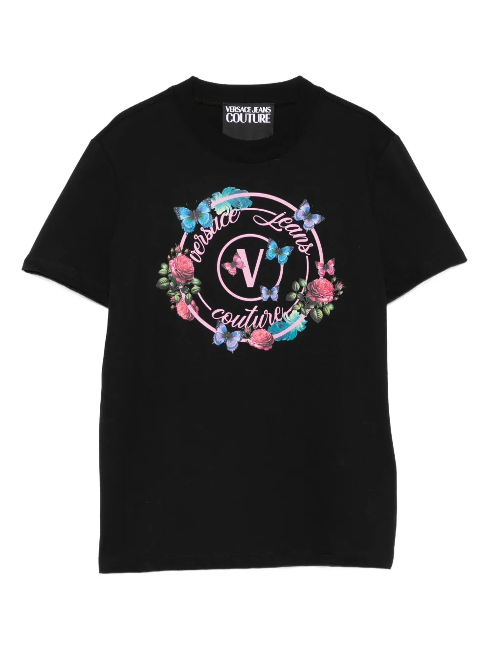 

Футболка с логотипом Versace Jeans Couture, черный