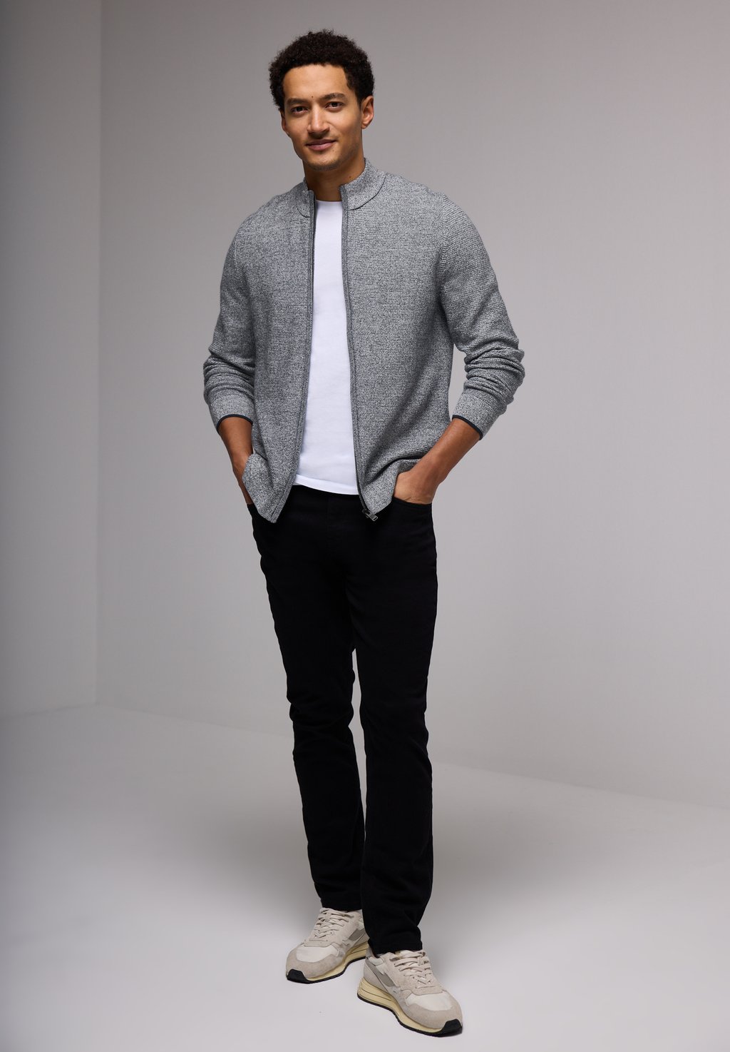 

Кардиган TWO-TONE STRUKTUR Street One MEN, сине-серый